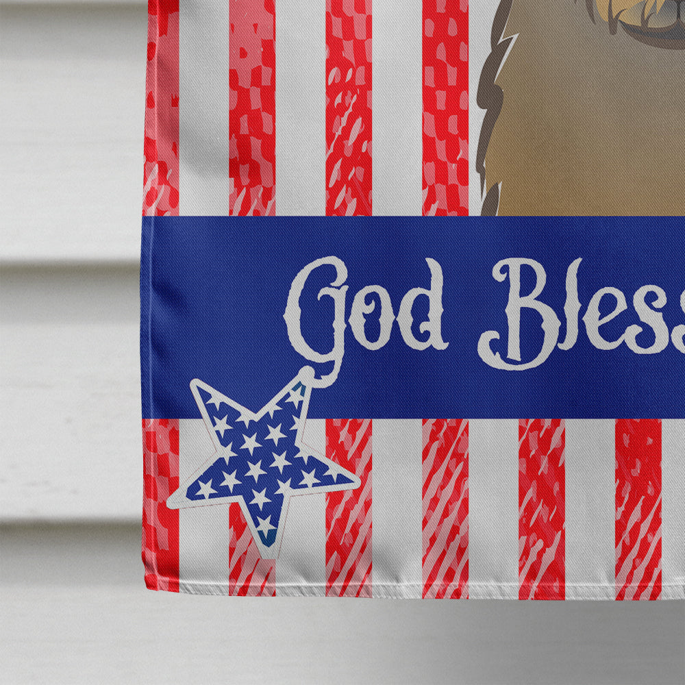 God Bless American Flag with Chocolate Labrador Flag Canvas House Size BB2164CHF  the-store.com.