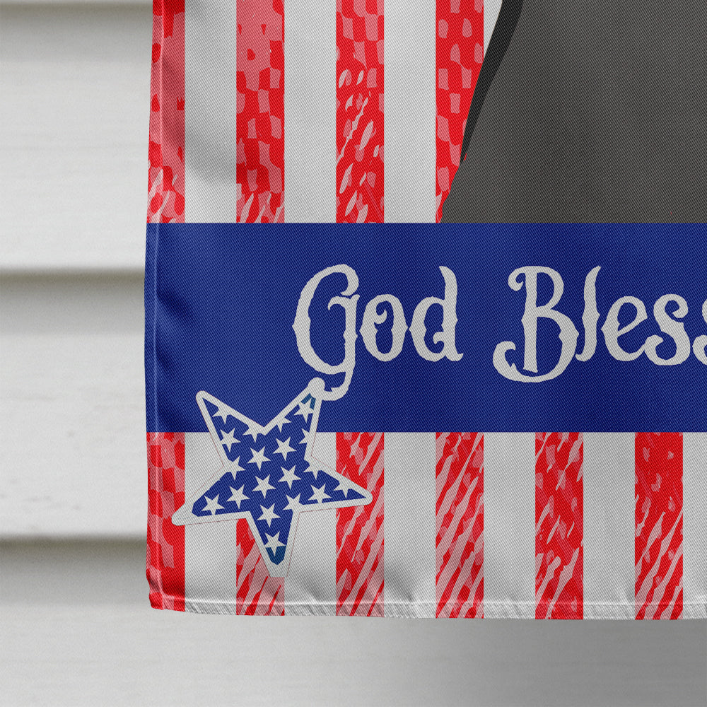 God Bless American Flag with Black Labrador Flag Canvas House Size BB2165CHF