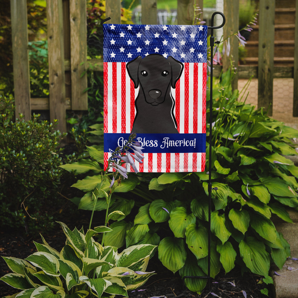 God Bless American Flag with Black Labrador Flag Garden Size BB2165GF.