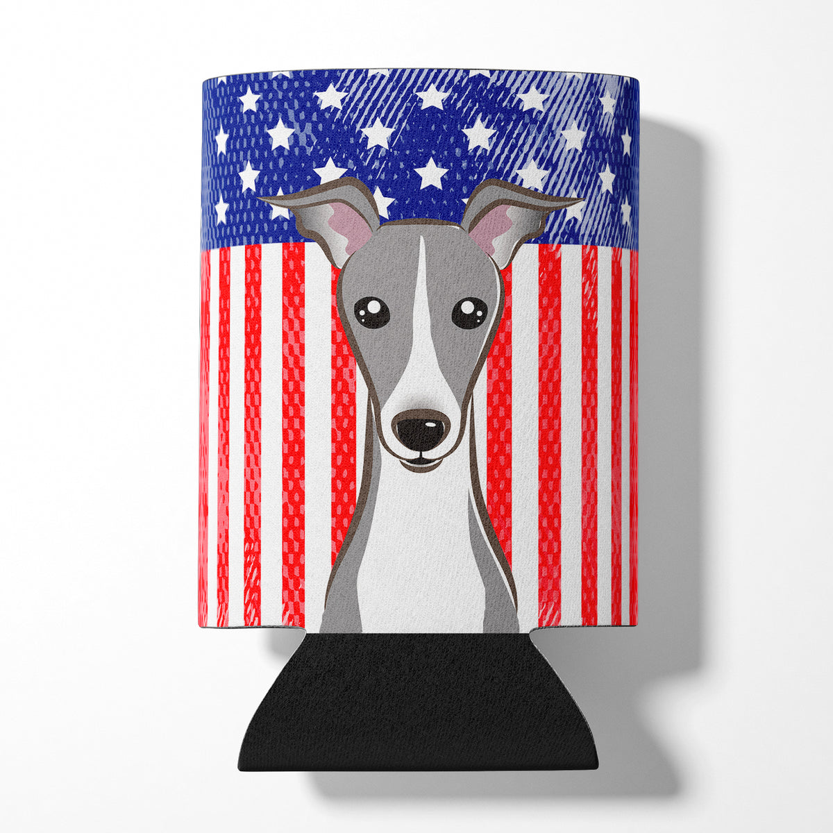 American Flag and Italian Greyhound Can or Bottle Hugger BB2166CC