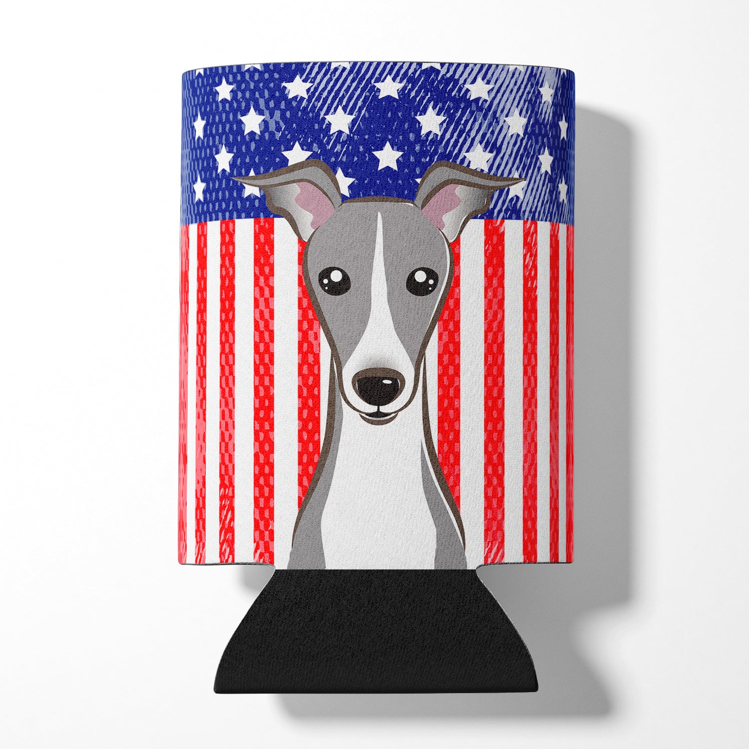 American Flag and Italian Greyhound Can or Bottle Hugger BB2166CC