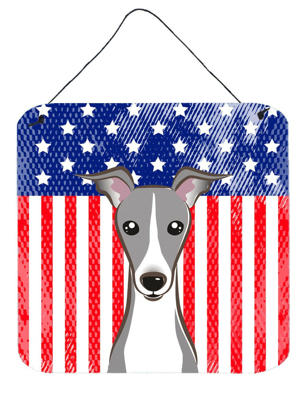 American Flag and Italian Greyhound Wall or Door Hanging Prints BB2166DS66 by Caroline&#39;s Treasures