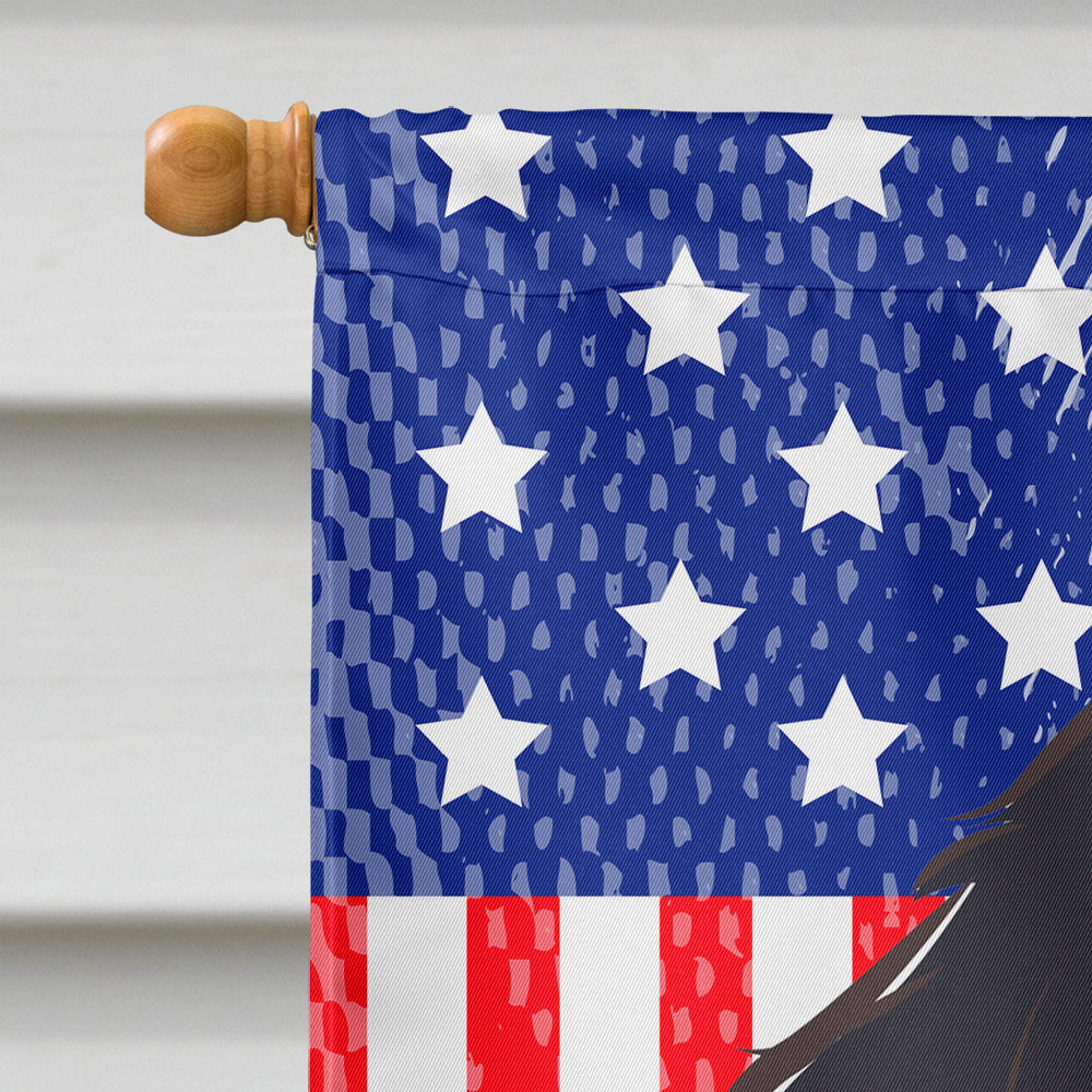God Bless American Flag with Bernese Mountain Dog Flag Canvas House Size BB2167CHF