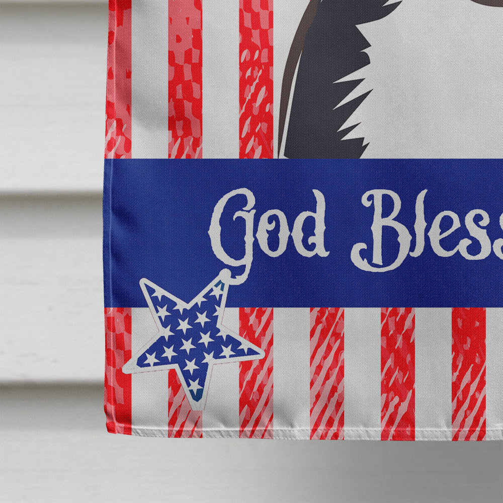 God Bless American Flag with Bernese Mountain Dog Flag Canvas House Size BB2167CHF