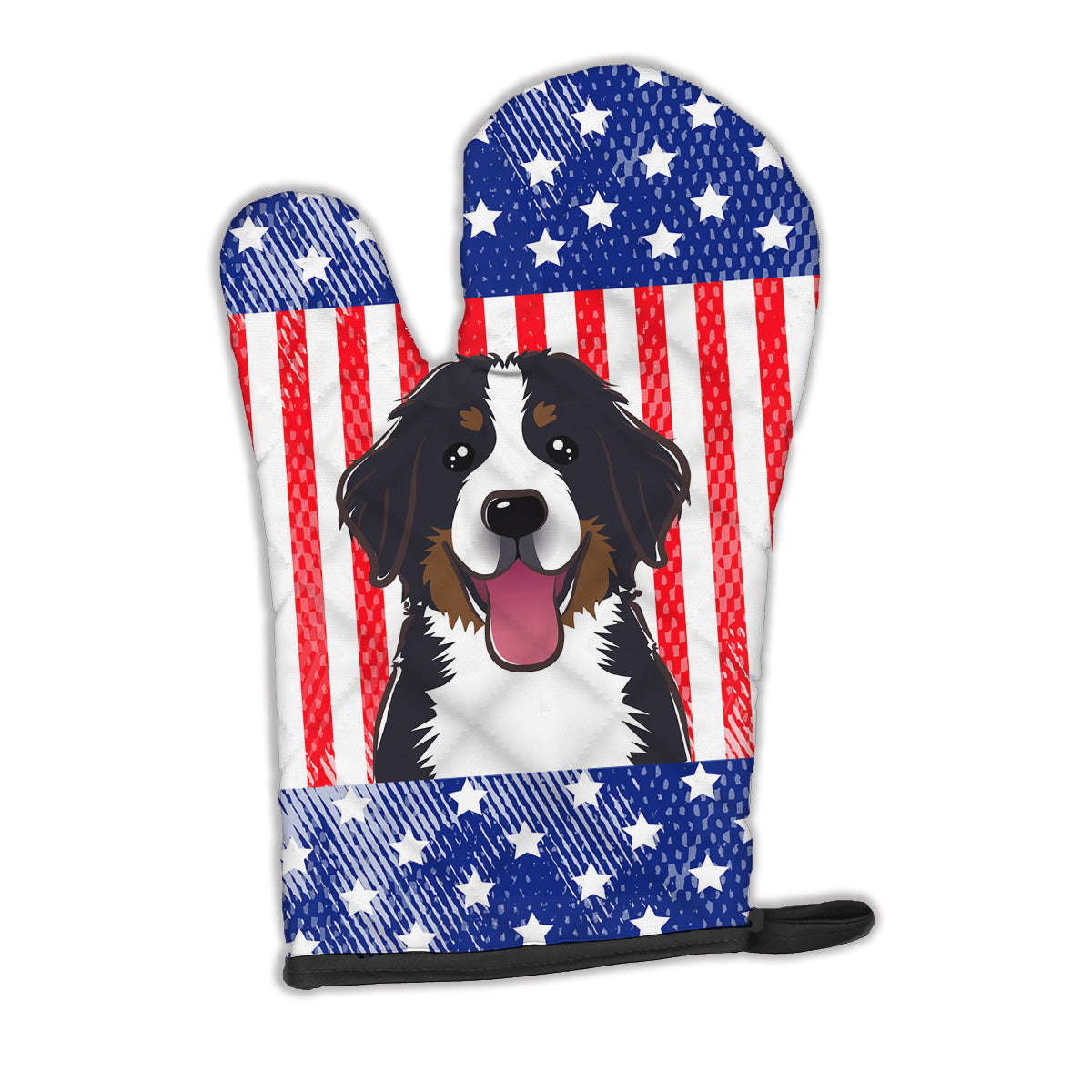 American Flag and Bernese Mountain Dog Oven Mitt BB2167OVMT