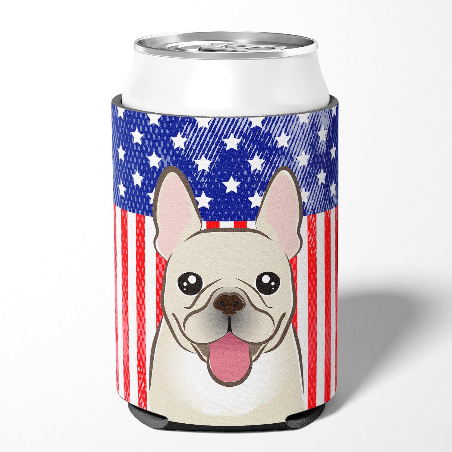 American Flag and French Bulldog Can or Bottle Hugger BB2168CC