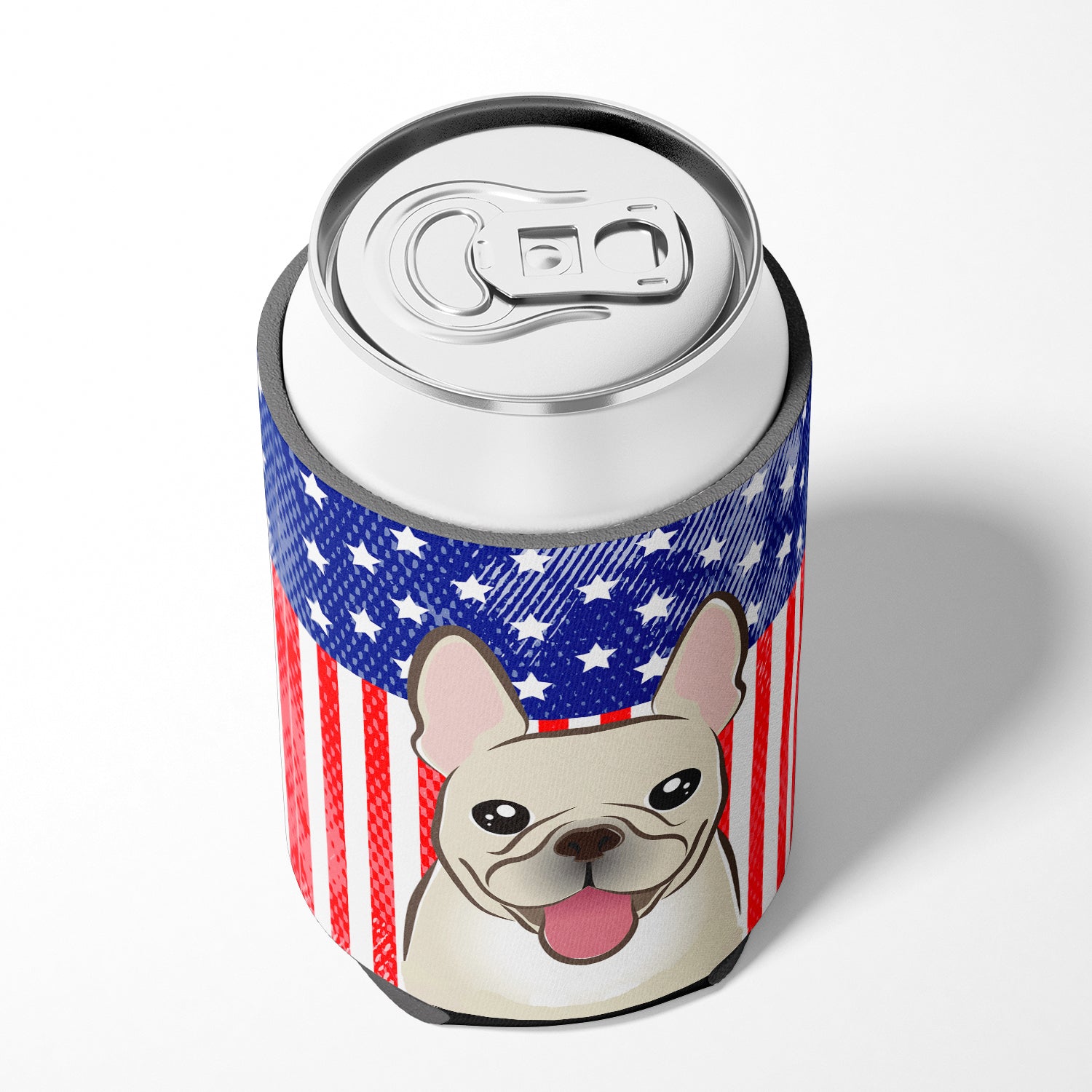 American Flag and French Bulldog Can or Bottle Hugger BB2168CC.