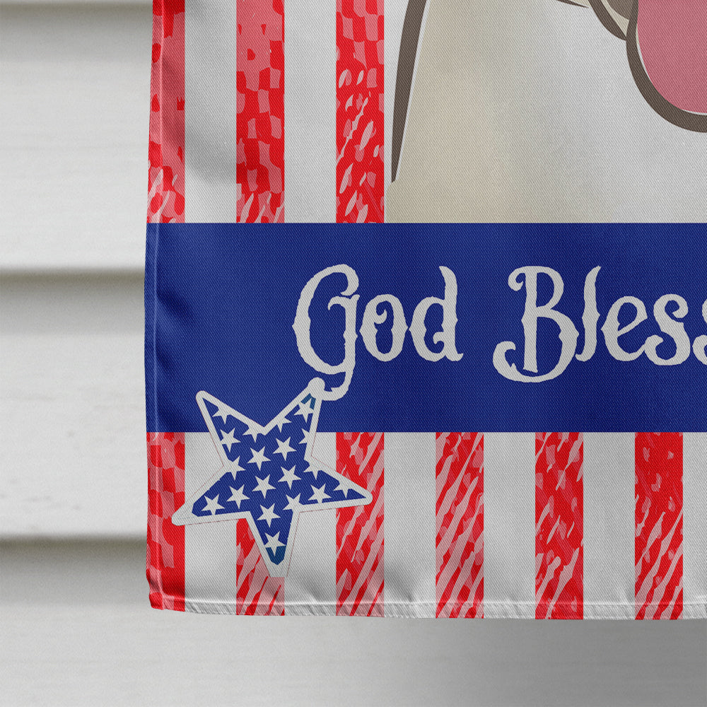 God Bless American Flag with French Bulldog Flag Canvas House Size BB2168CHF