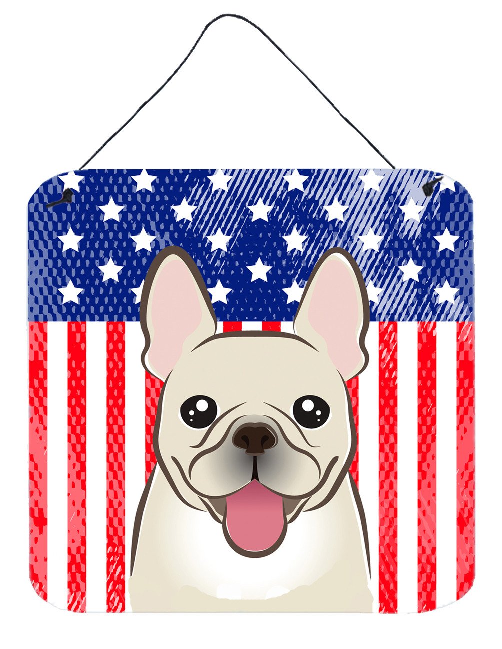 American Flag and French Bulldog Wall or Door Hanging Prints BB2168DS66 by Caroline's Treasures