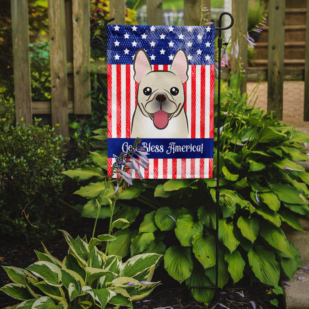 God Bless American Flag with French Bulldog Flag Garden Size BB2168GF.