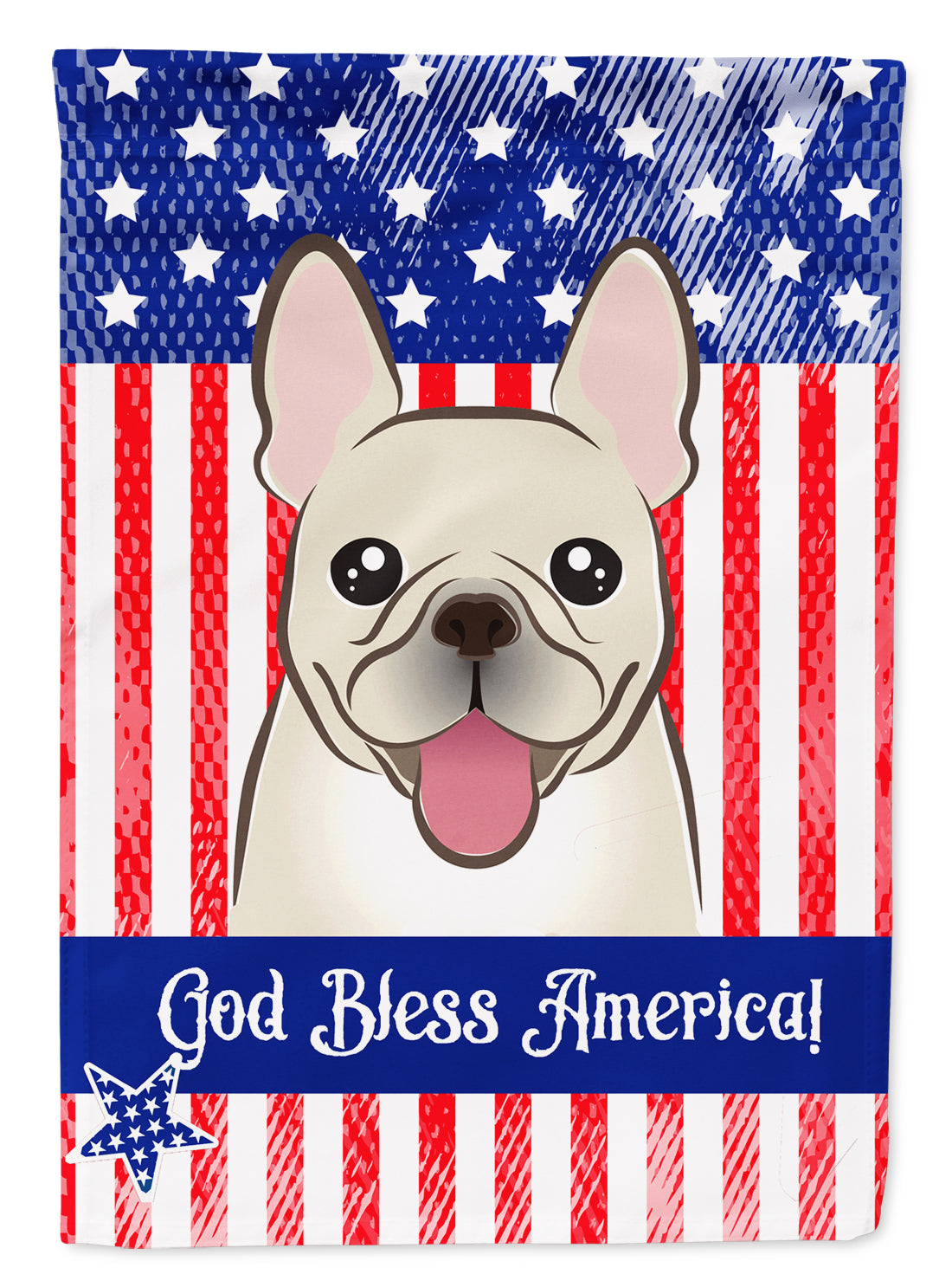 God Bless American Flag with French Bulldog Flag Garden Size BB2168GF.