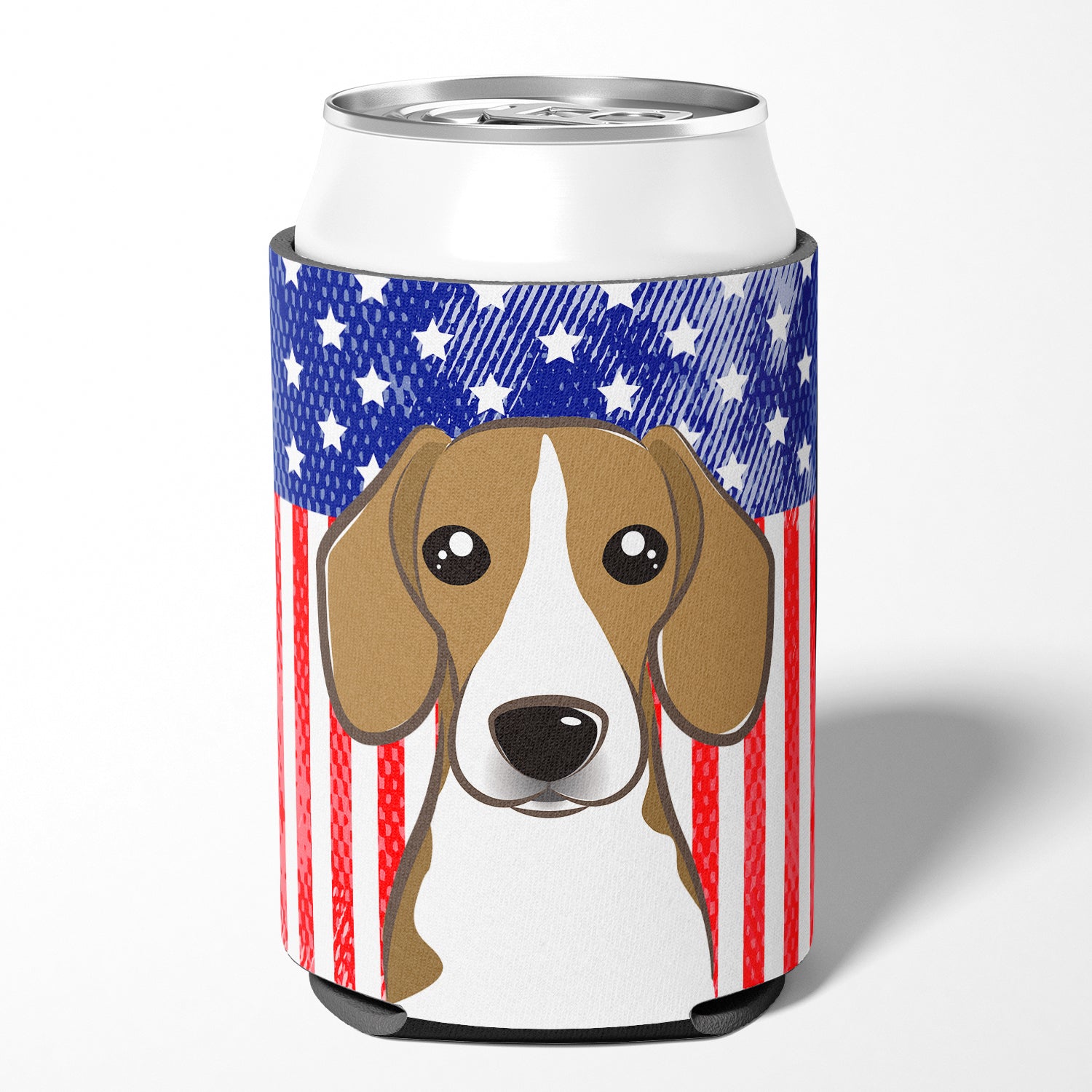 American Flag and Beagle Can or Bottle Hugger BB2169CC