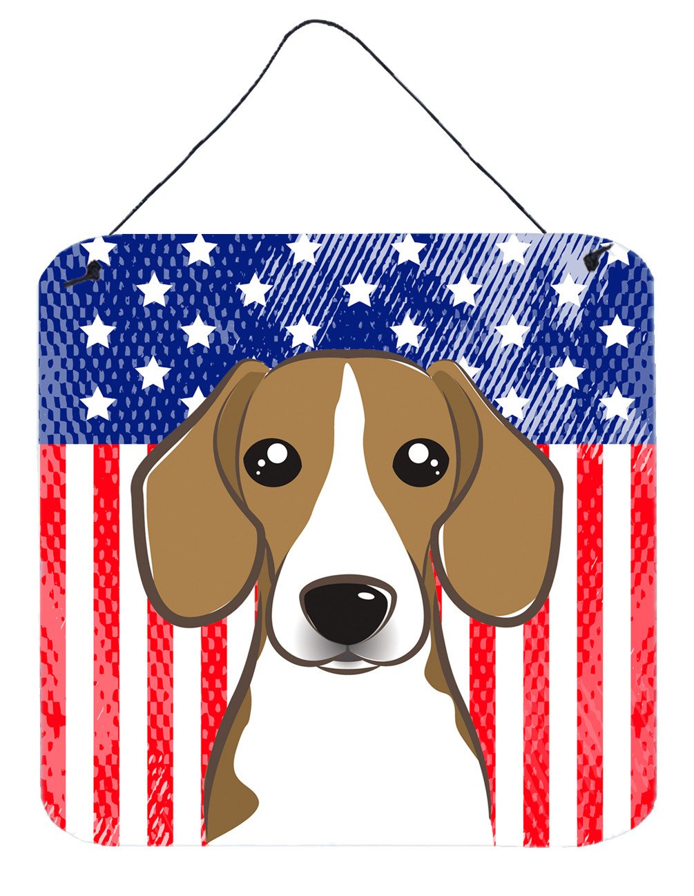 American Flag and Beagle Wall or Door Hanging Prints BB2169DS66 by Caroline&#39;s Treasures