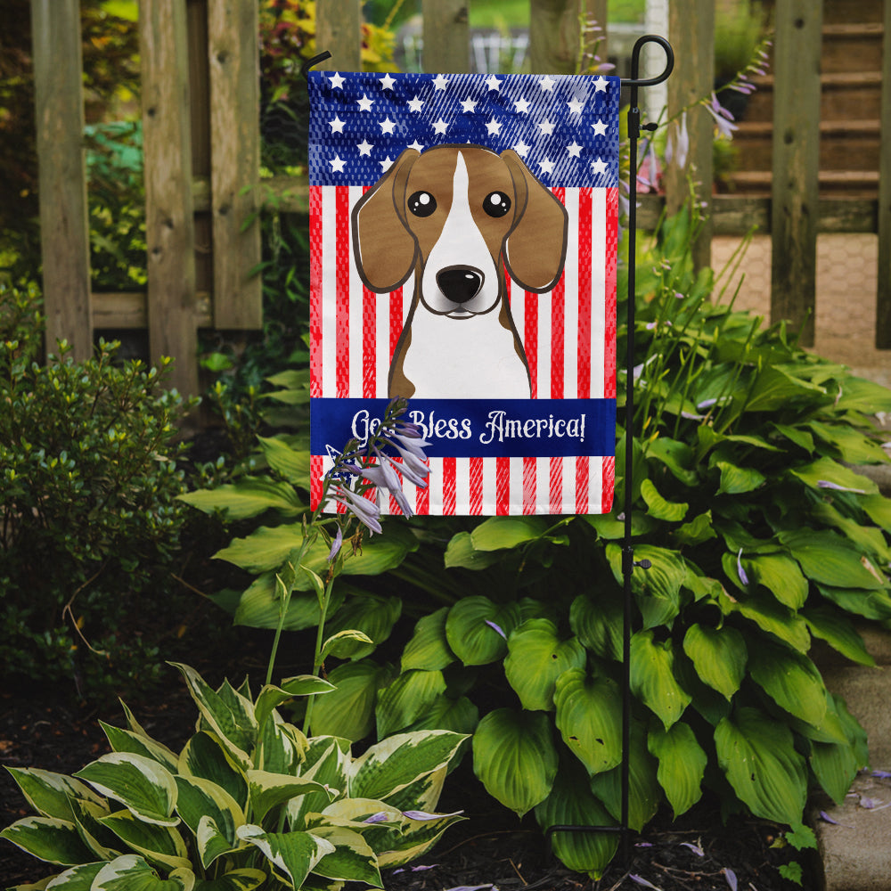 God Bless American Flag with Beagle Flag Garden Size BB2169GF.