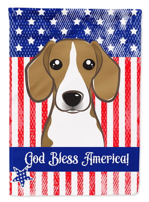 God Bless American Flag with Beagle Flag Garden Size BB2169GF