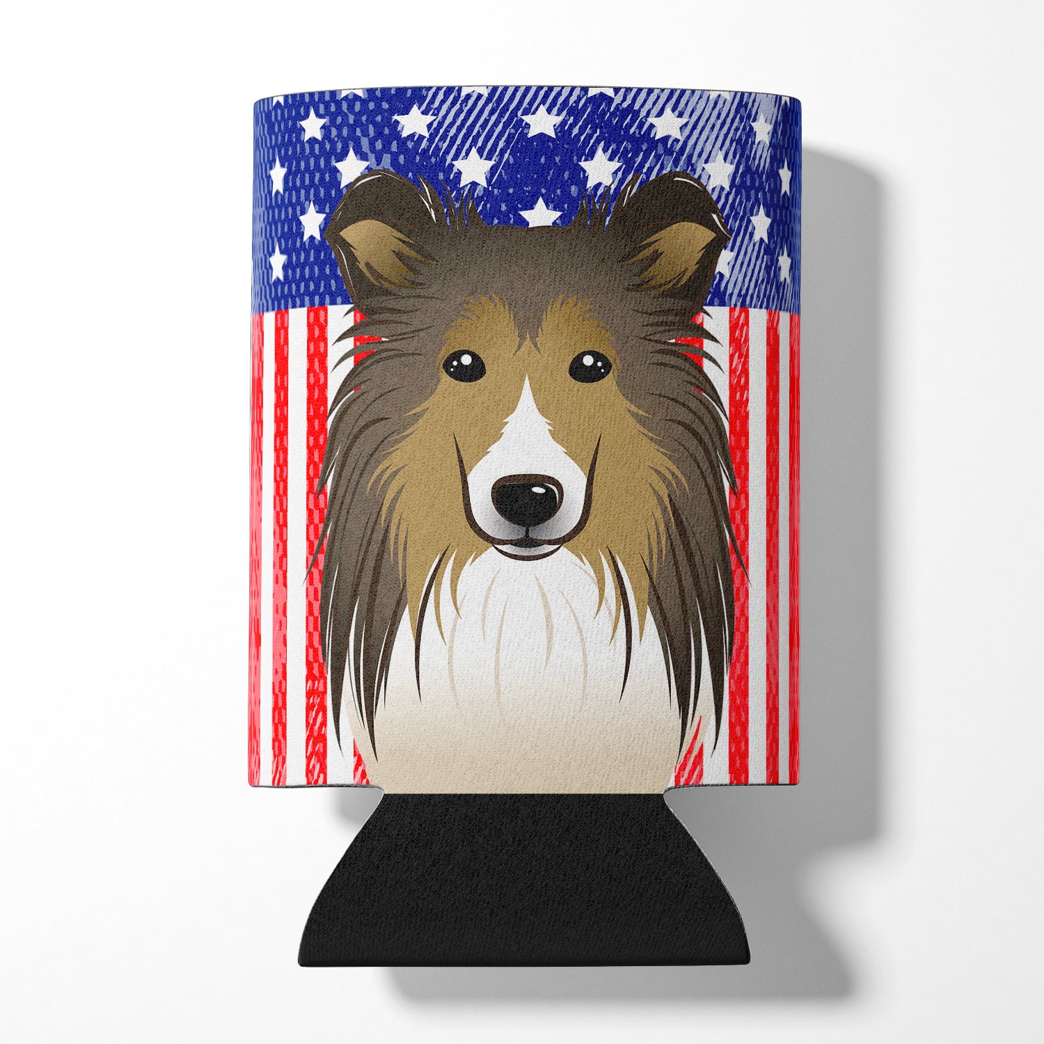 American Flag and Sheltie Can or Bottle Hugger BB2172CC