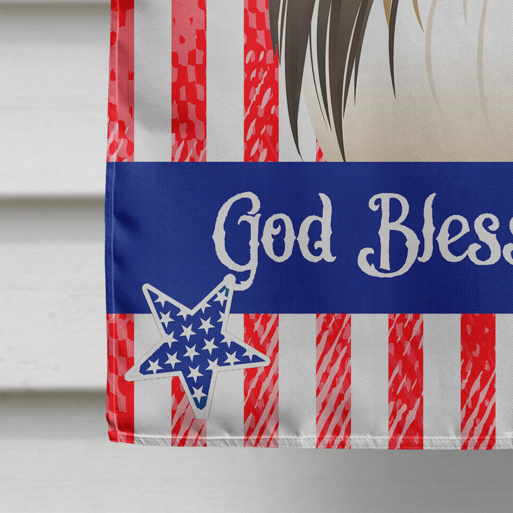 God Bless American Flag with Sheltie Flag Canvas House Size  the-store.com.