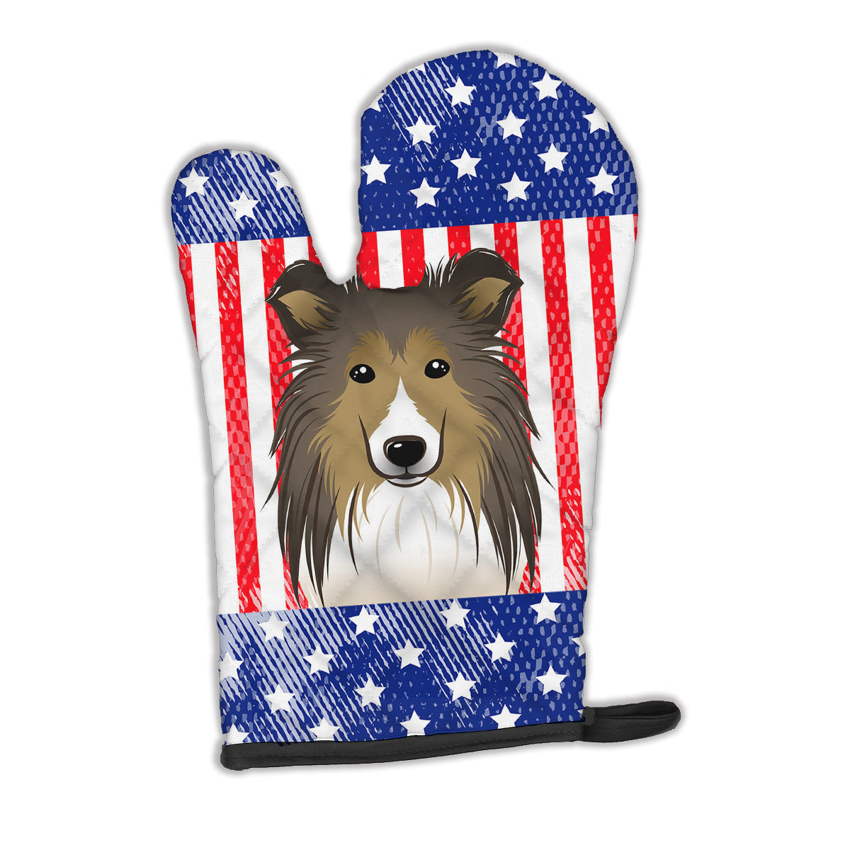 American Flag and Sheltie Oven Mitt BB2172OVMT  the-store.com.
