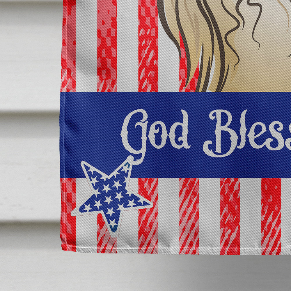 God Bless American Flag with Afghan Hound Flag Canvas House Size BB2174CHF  the-store.com.