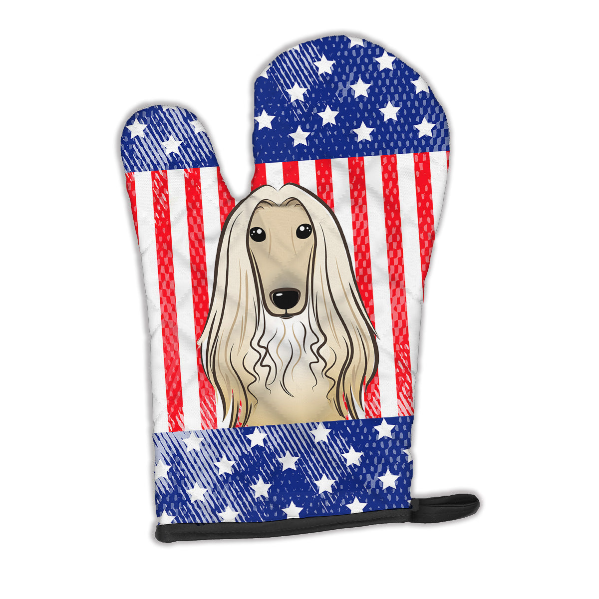 American Flag and Afghan Hound Oven Mitt BB2174OVMT  the-store.com.