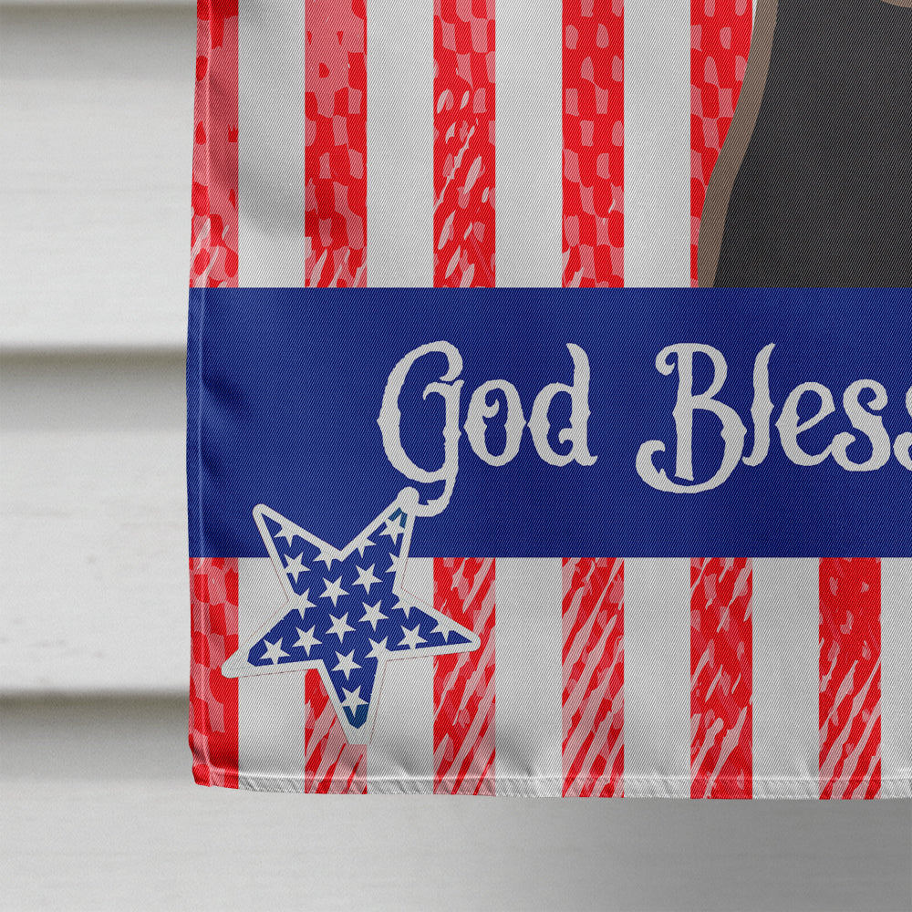 God Bless American Flag with Doberman Flag Canvas House Size BB2175CHF