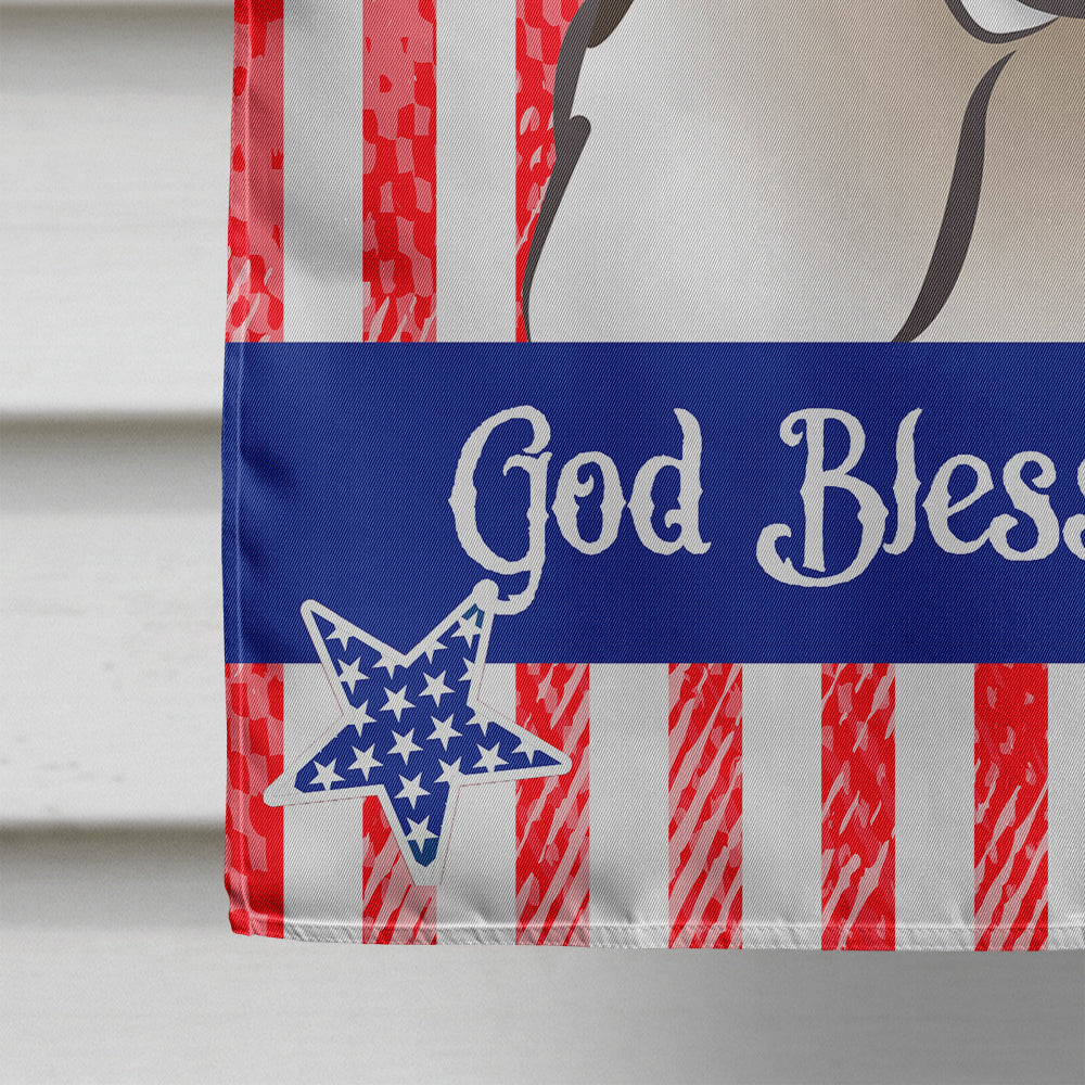 God Bless American Flag with Saint Bernard Flag Canvas House Size BB2176CHF