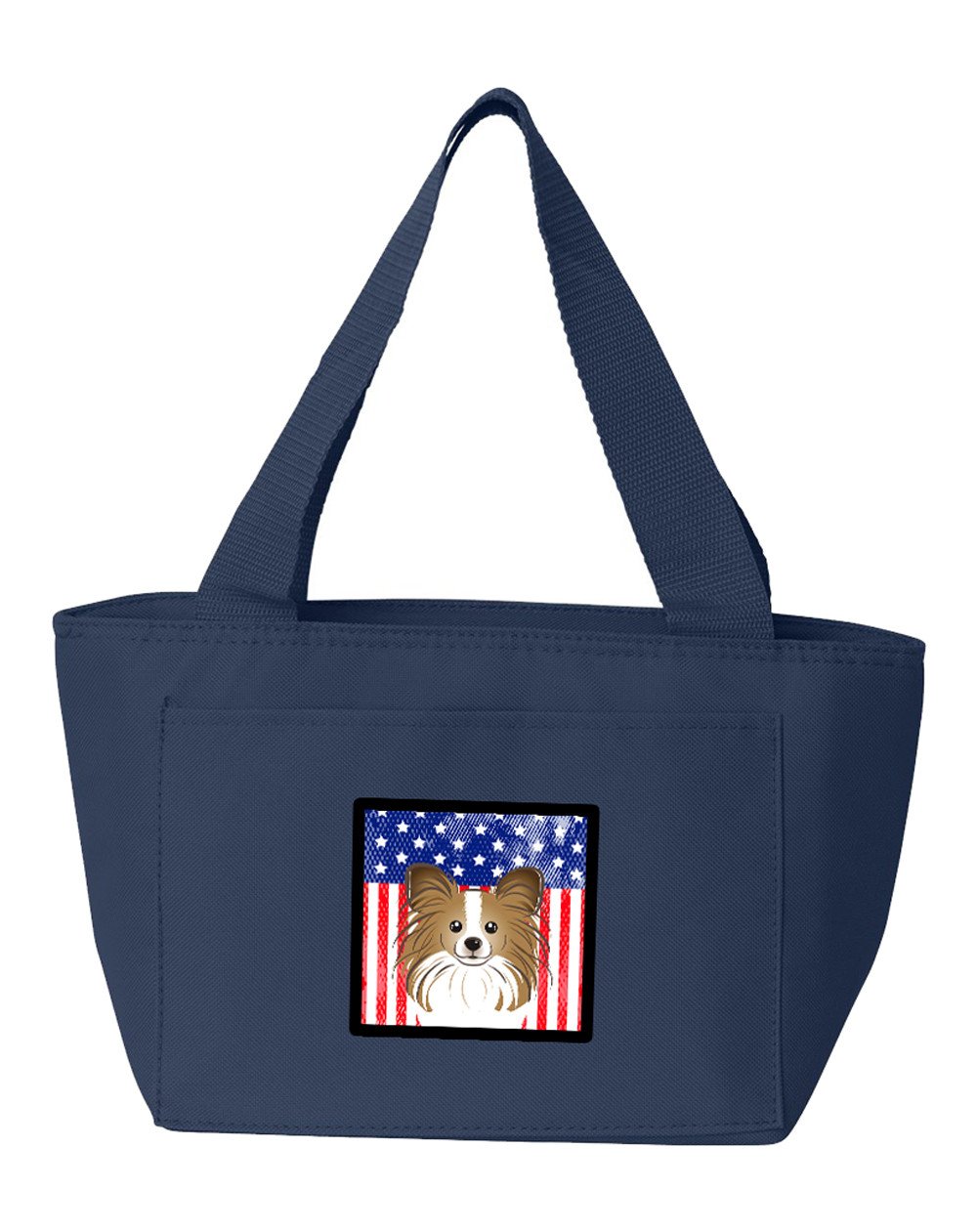 American Flag and Papillon Lunch Bag BB2178NA-8808 by Caroline&#39;s Treasures