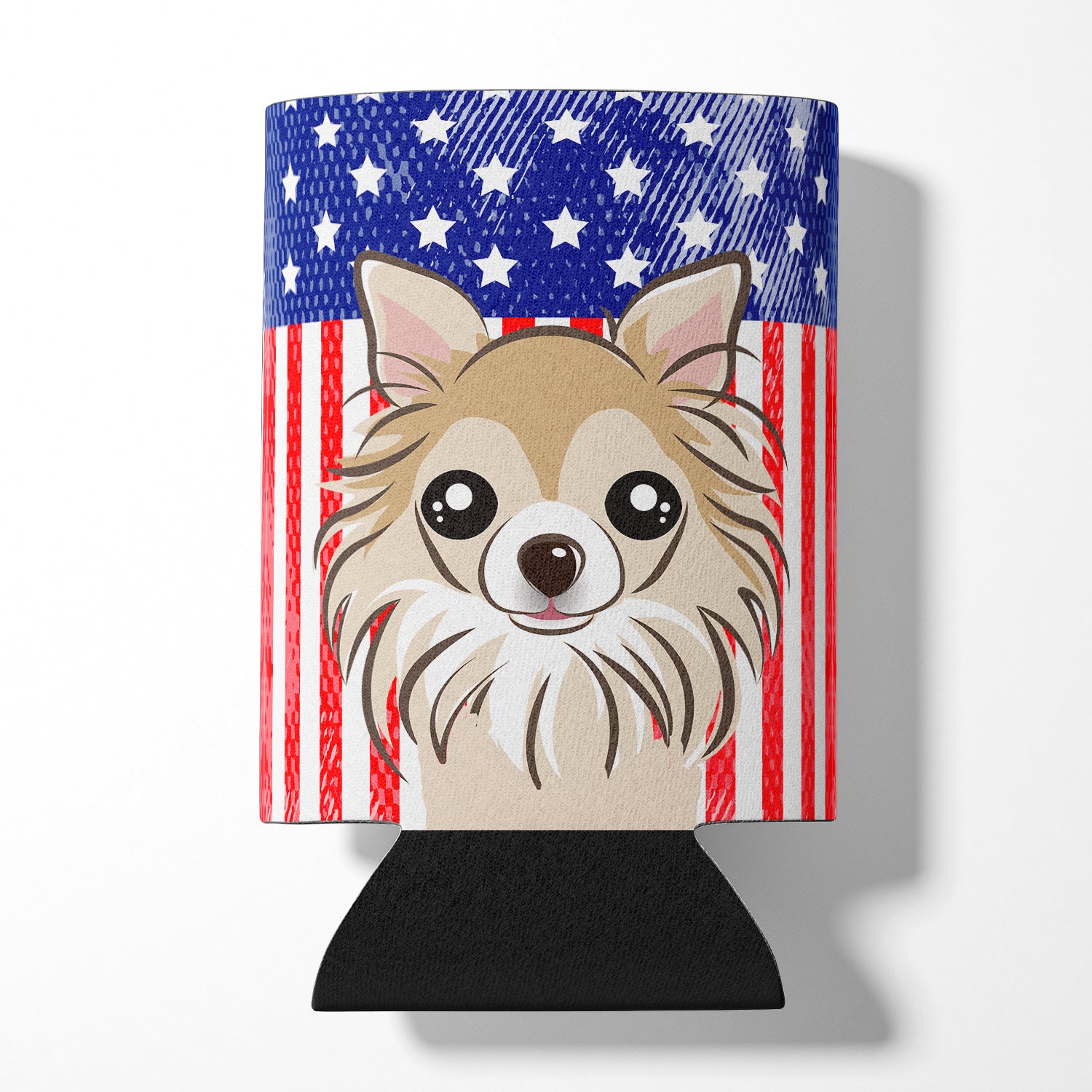 American Flag and Chihuahua Can or Bottle Hugger BB2181CC.