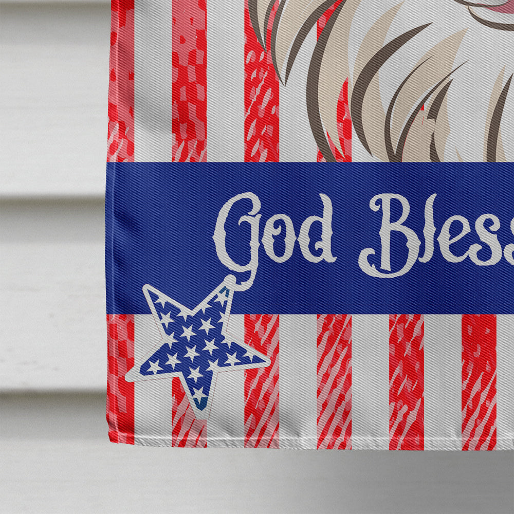 God Bless American Flag with Chihuahua Flag Canvas House Size BB2181CHF  the-store.com.