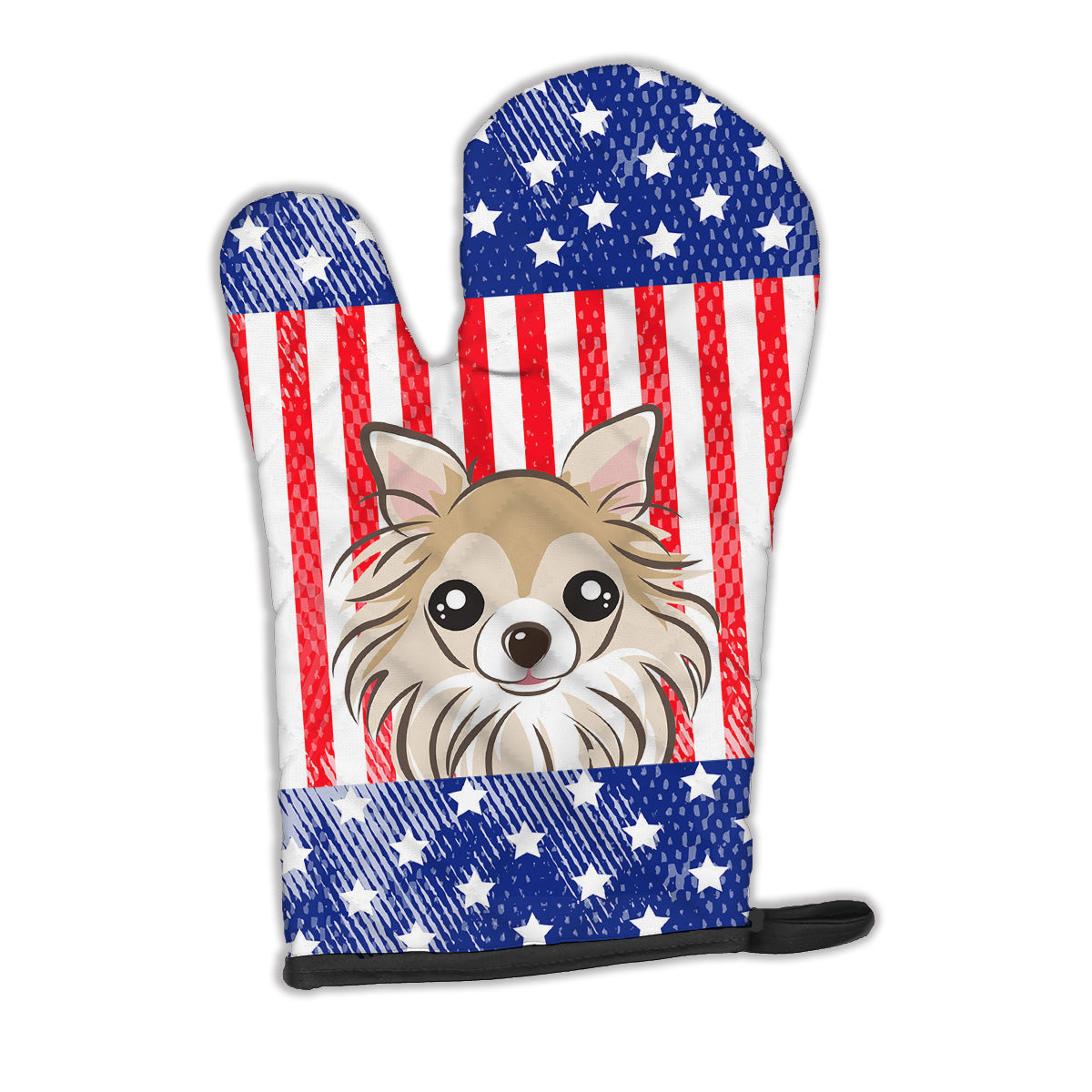 American Flag and Chihuahua Oven Mitt BB2181OVMT