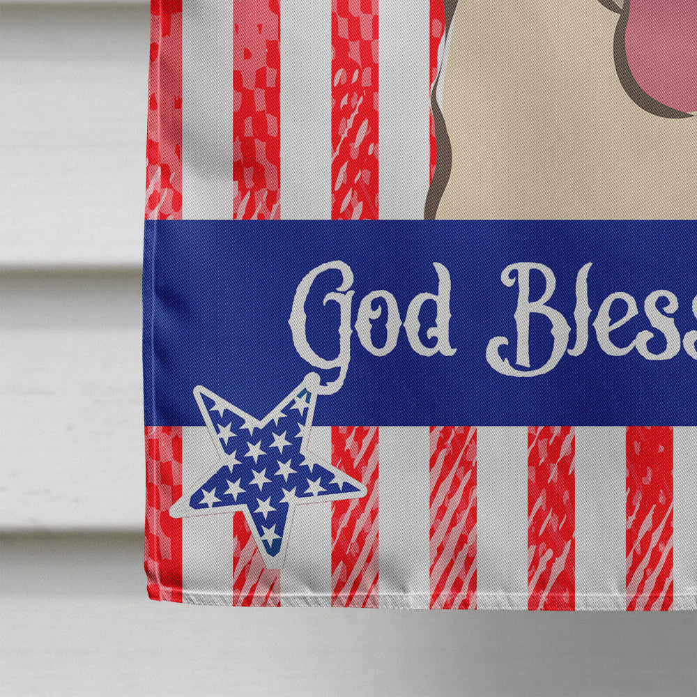 God Bless American Flag with Golden Retriever Flag Canvas House Size BB2182CHF