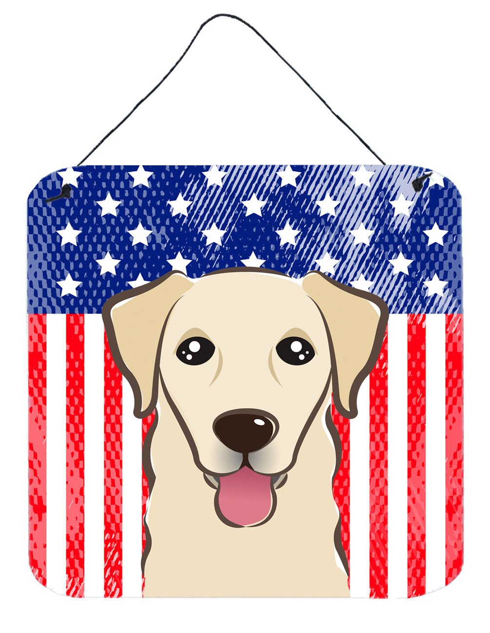 American Flag and Golden Retriever Wall or Door Hanging Prints BB2182DS66 by Caroline's Treasures