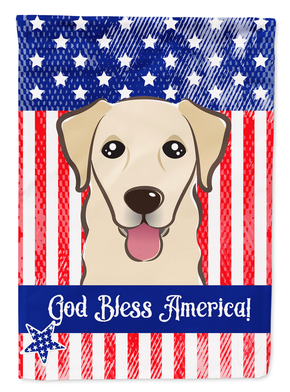 God Bless American Flag with Golden Retriever Flag Garden Size BB2182GF