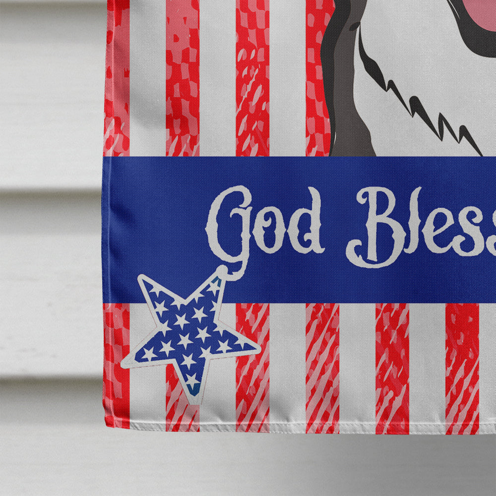 God Bless American Flag with Tricolor Corgi Flag Canvas House Size BB2185CHF
