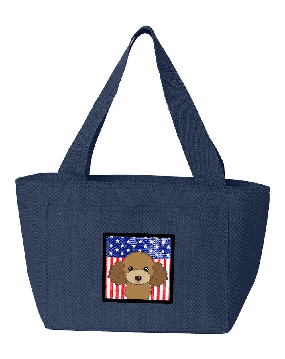 American Flag and Chocolate Brown Poodle Lunch Bag BB2186NA-8808 by Caroline&#39;s Treasures