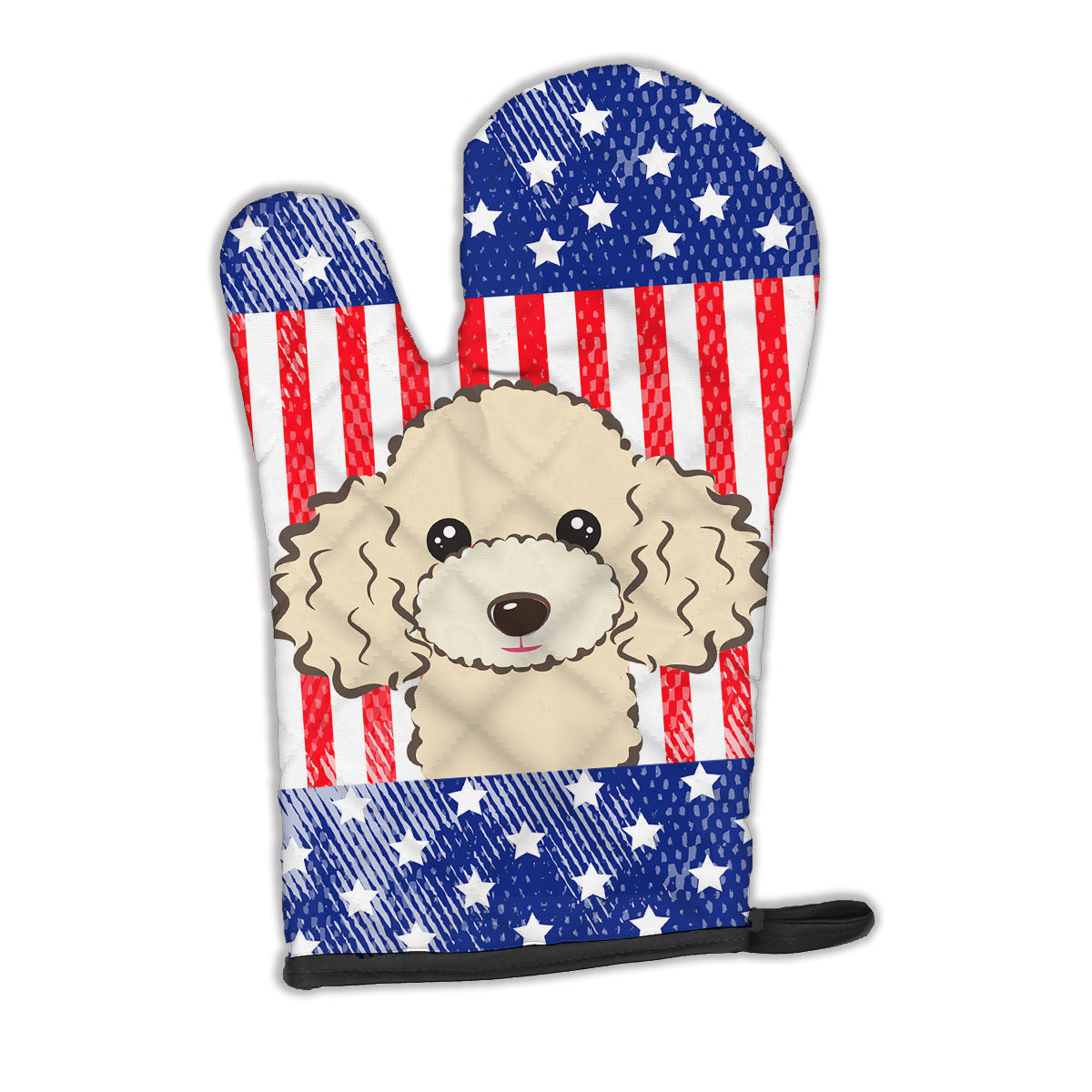 American Flag and Buff Poodle Oven Mitt BB2188OVMT  the-store.com.