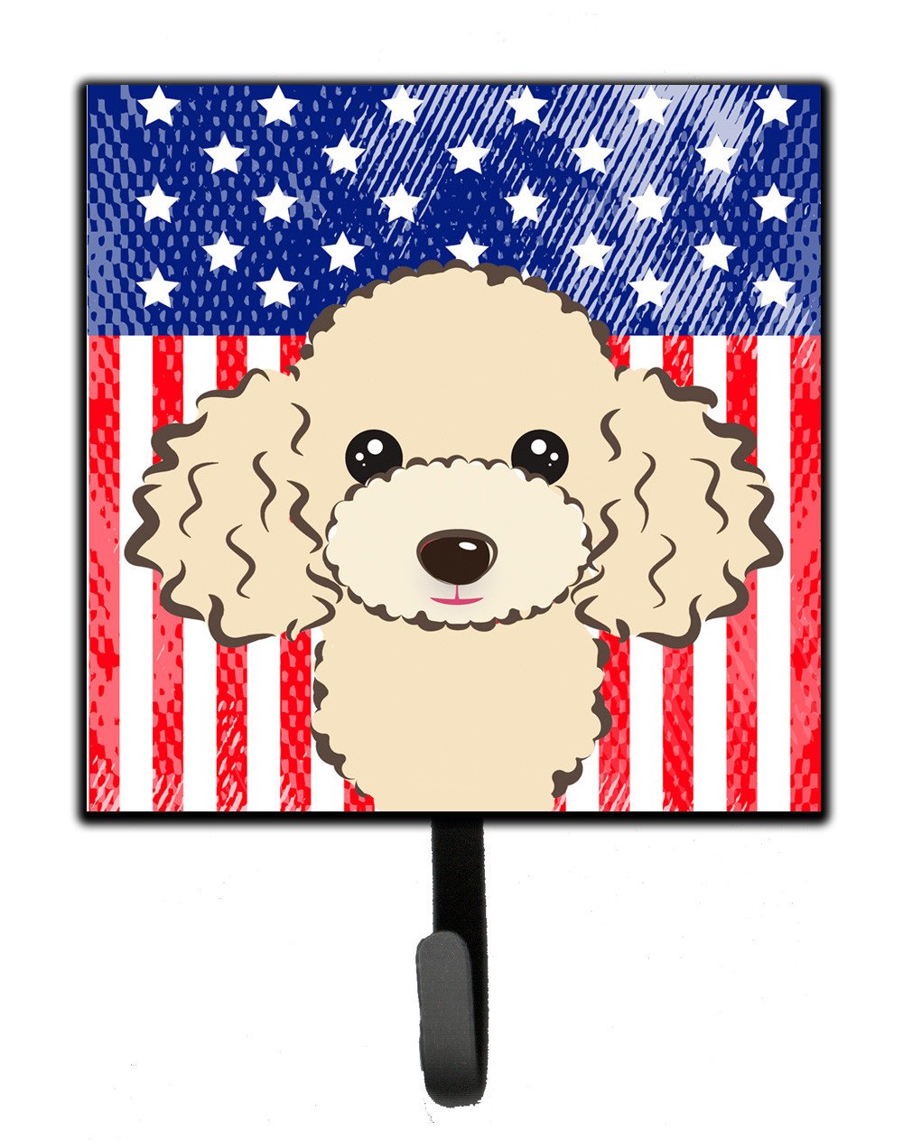 American Flag and Buff Poodle Leash or Key Holder BB2188SH4 by Caroline&#39;s Treasures