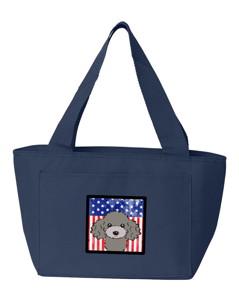 American Flag and Silver Gray Poodle Lunch Bag BB2189NA-8808 by Caroline&#39;s Treasures