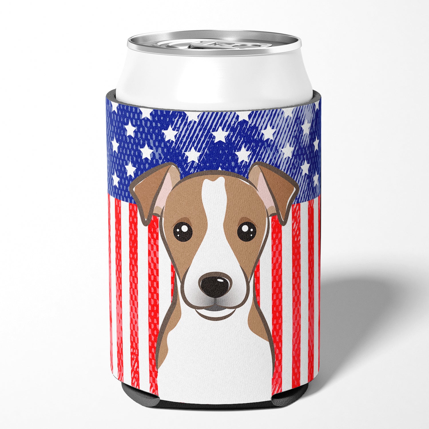 American Flag and Jack Russell Terrier Can or Bottle Hugger BB2190CC.