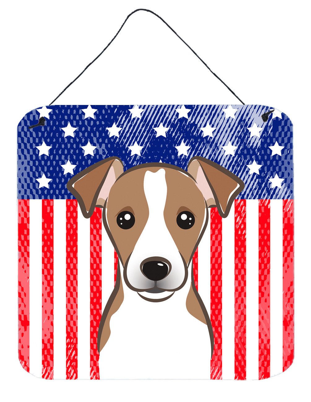 American Flag and Jack Russell Terrier Wall or Door Hanging Prints BB2190DS66 by Caroline's Treasures