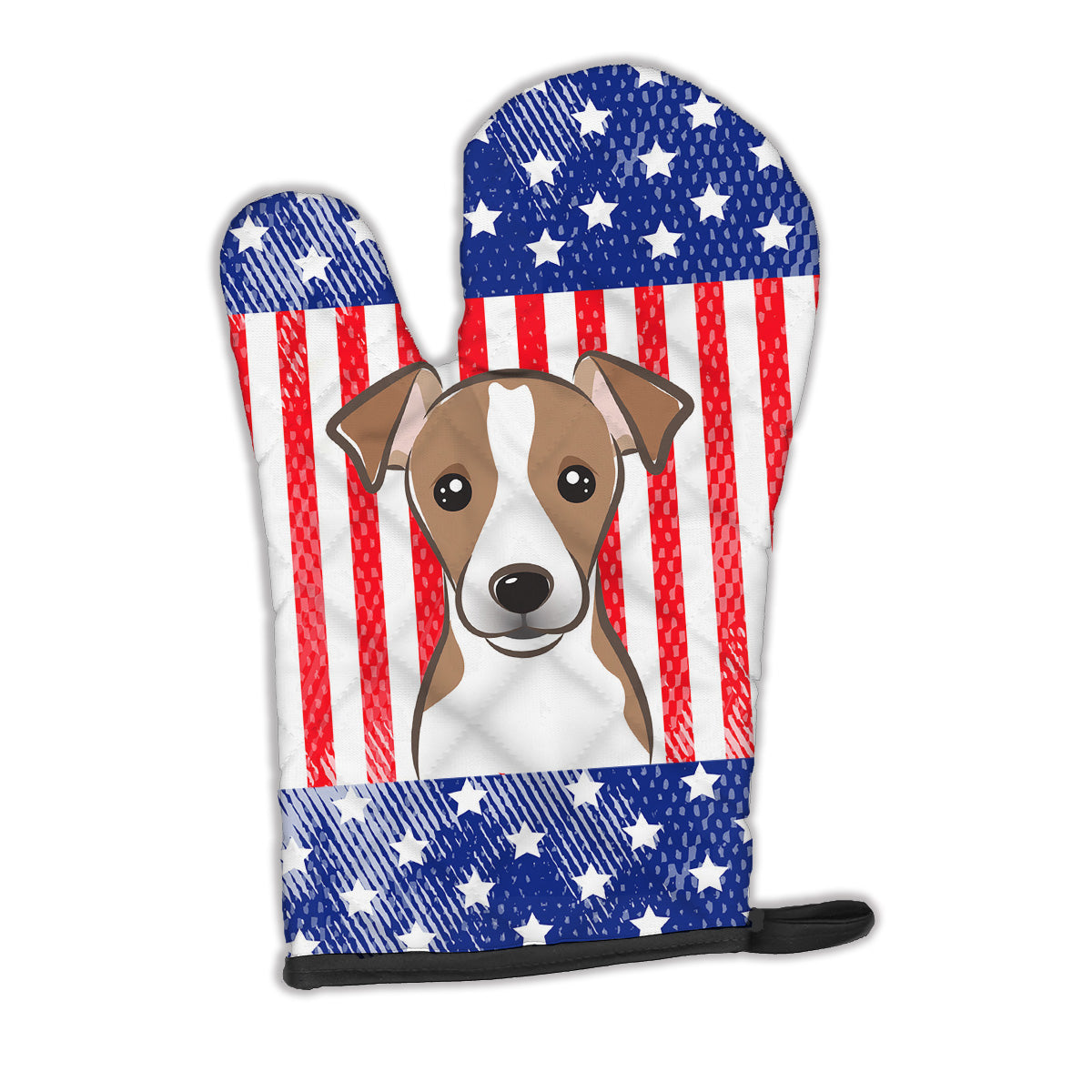 American Flag and Jack Russell Terrier Oven Mitt BB2190OVMT  the-store.com.