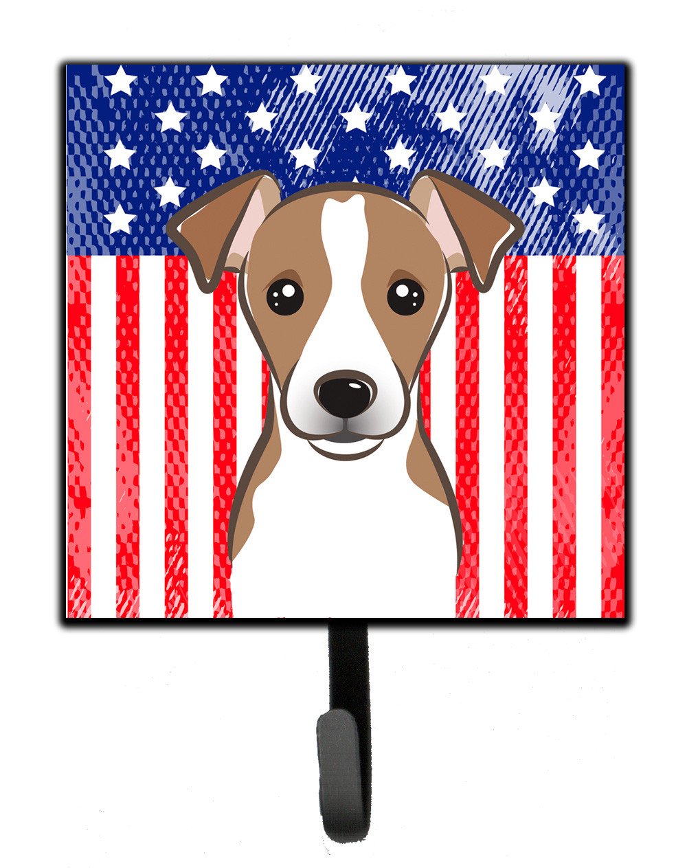 American Flag and Jack Russell Terrier Leash or Key Holder BB2190SH4 by Caroline's Treasures