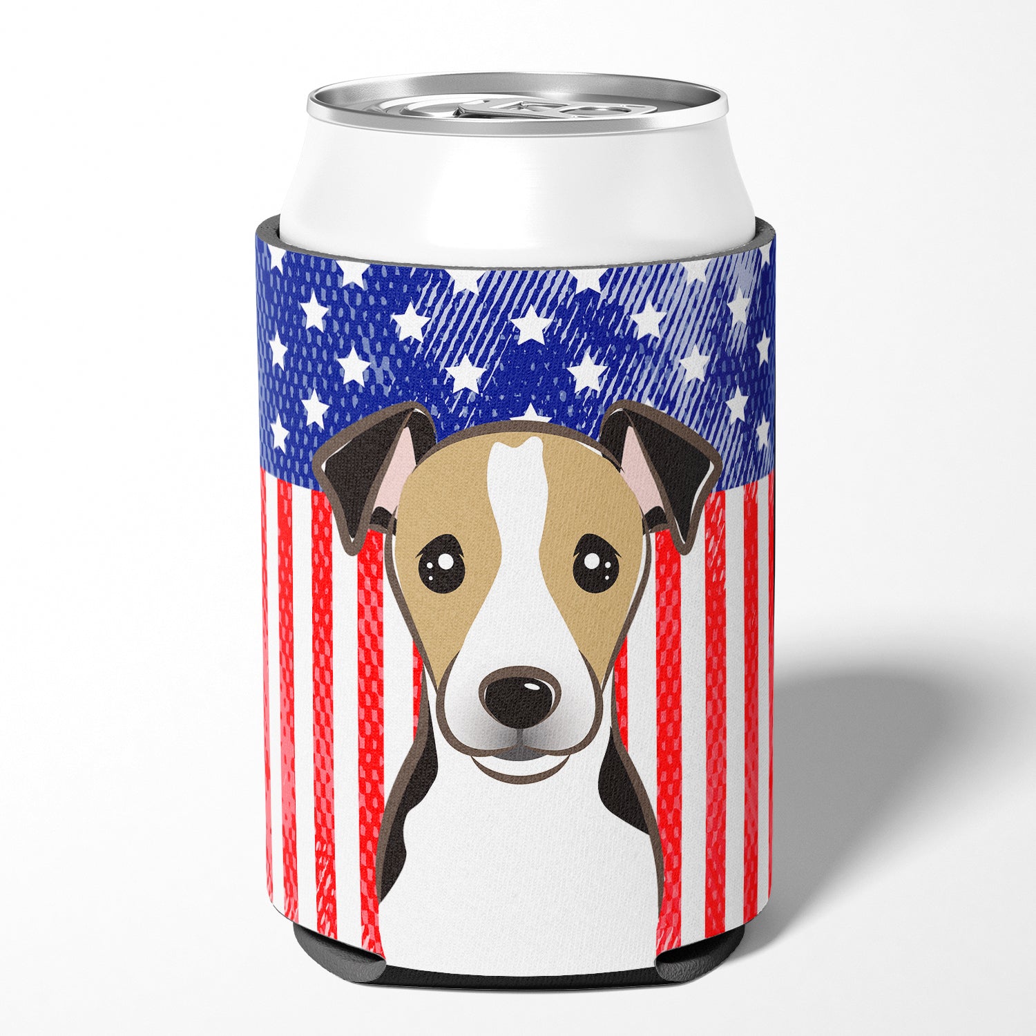 American Flag and Jack Russell Terrier Can or Bottle Hugger BB2191CC