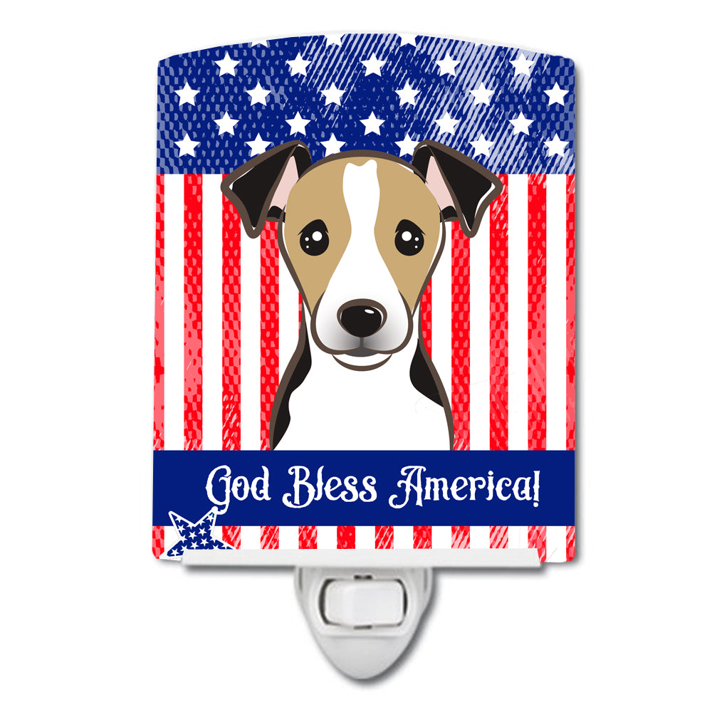 American Flag and Jack Russell Terrier Ceramic Night Light BB2191CNL - the-store.com