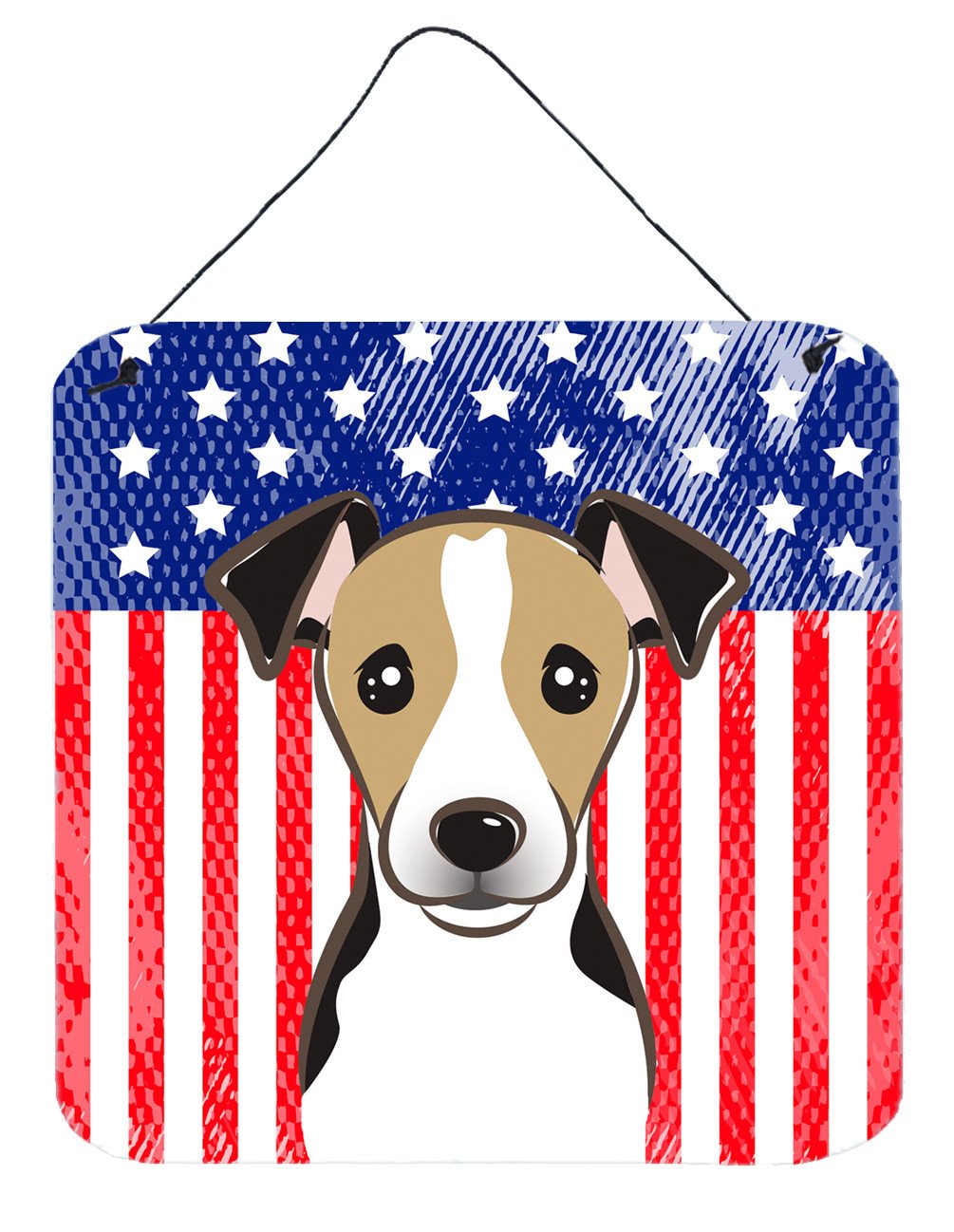 American Flag and Jack Russell Terrier Wall or Door Hanging Prints BB2191DS66 by Caroline's Treasures