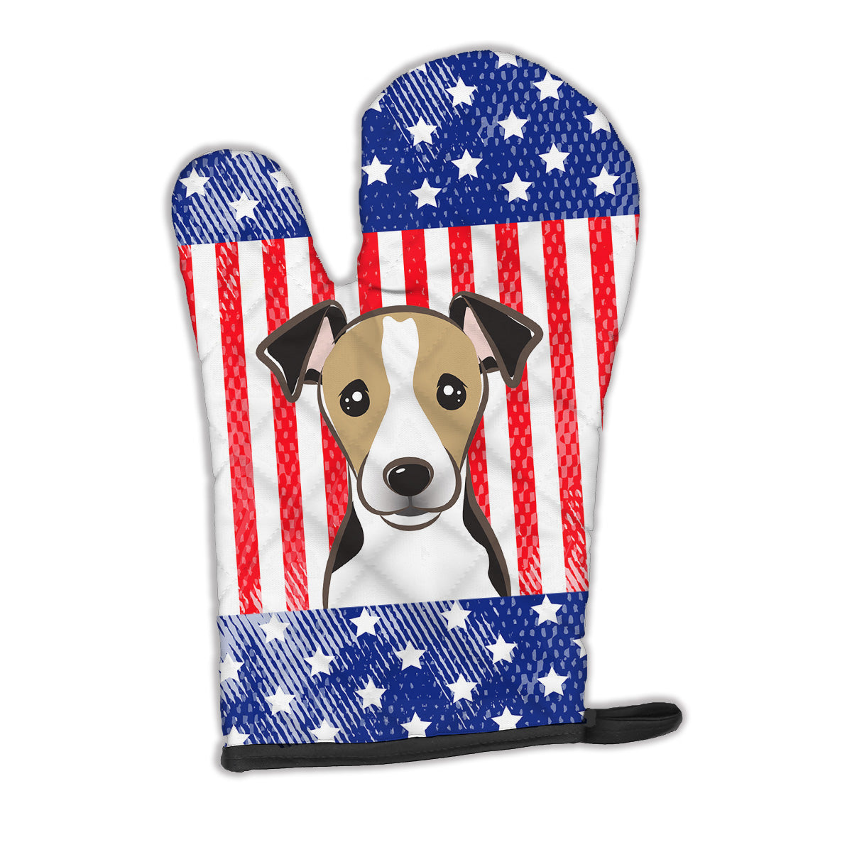 American Flag and Jack Russell Terrier Oven Mitt BB2191OVMT  the-store.com.
