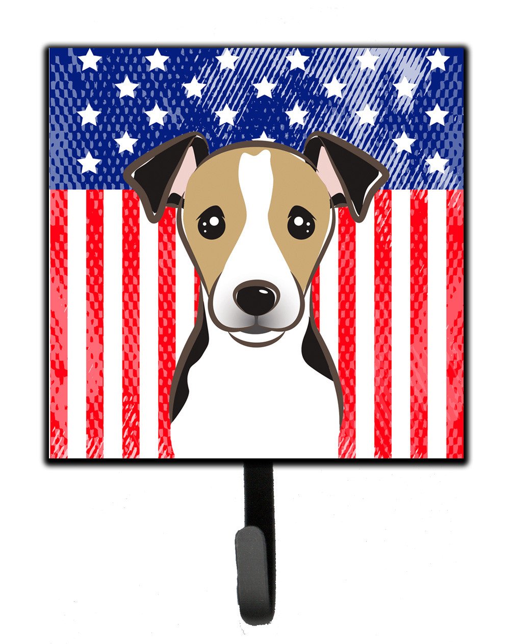 American Flag and Jack Russell Terrier Leash or Key Holder BB2191SH4 by Caroline's Treasures