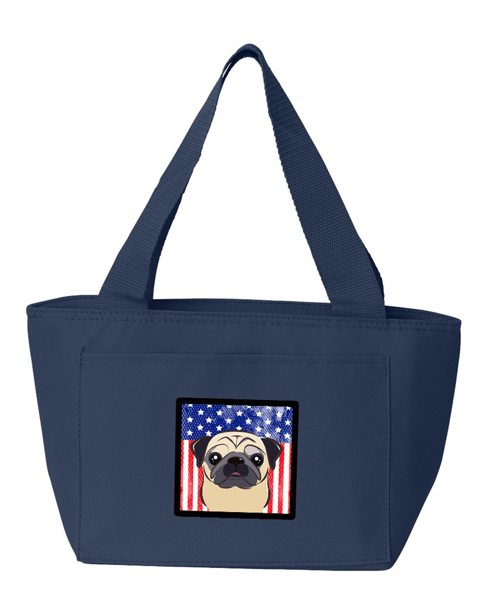 American Flag and Fawn Pug Lunch Bag BB2192NA-8808 by Caroline&#39;s Treasures