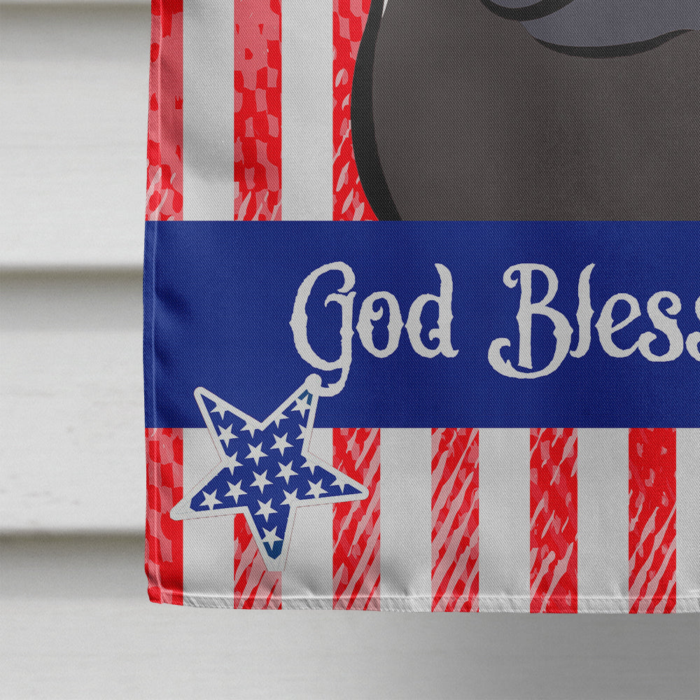 God Bless American Flag with Black Pug Flag Canvas House Size BB2193CHF  the-store.com.