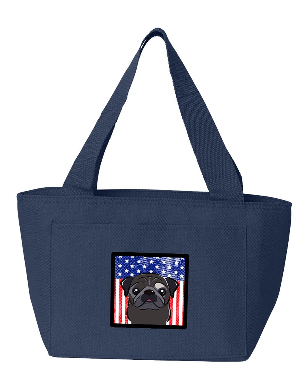 American Flag and Black Pug Lunch Bag BB2193NA-8808 by Caroline&#39;s Treasures